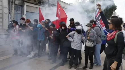 Во Франции в ходе протестов пострадали десятки работников школ и сотни полицейских