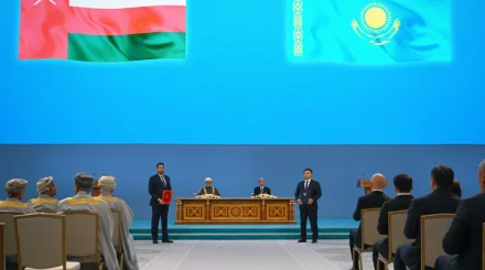 По итогам переговоров Президент Казахстана и Султан Омана приняли Совместное заявление