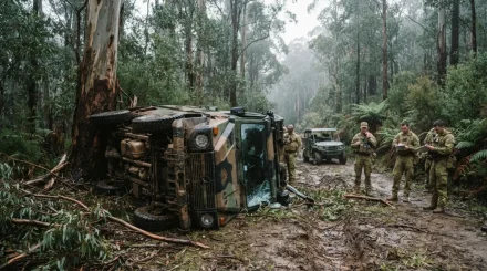 Военный погиб при опрокидывании машины во время учений