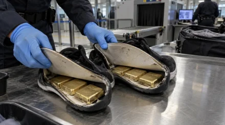 Золото на 182 млн тенге пытались вывезти через Казахстан, спрятав в обуви