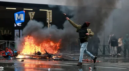 В Брюсселе задержали 21 участника массового протеста
