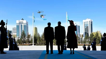 Тікұшақтар Ақорданың үстінен Қазақстан мен Бельгияның туын алып ұшты (ВИДЕО)