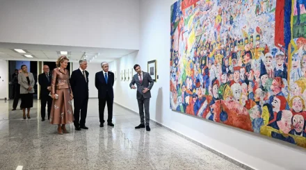 Президент Казахстана с Королем и Королевой бельгийцев посетили Национальный музей