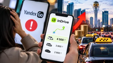 «Яндекс Go» рухнул, цены взлетели втрое: inDrive получил предупреждение в Казахстане