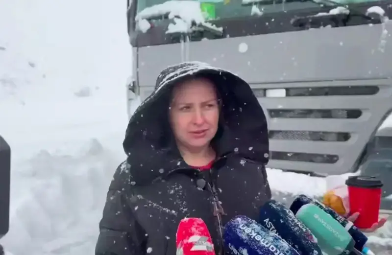 «Бір айдан кейін босанады»: Жамбыл облысында «КамАЗ» жүргізетін көпбалалы әйел қарға батып қалды (ВИДЕО)