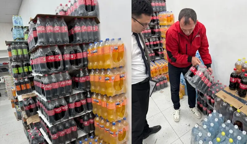 Шымкенттің саудагерлері «Coca-Cola» сусынын қолдан жасап, оны базарда тоннасымен сатқан – енді олар сотталады