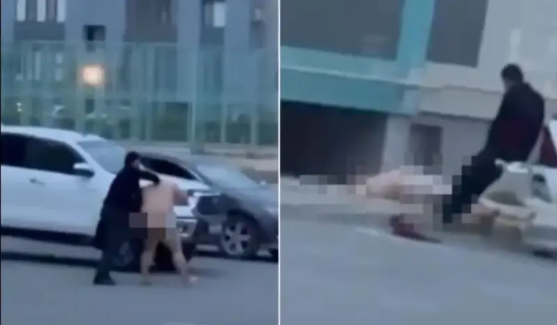 Обнаженный мужчина устроил переполох в Актау (ВИДЕО)