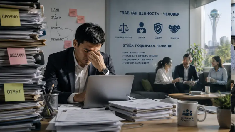 «Горящее кресло» чиновника: как в Казахстане решили спасать госслужащих от выгорания