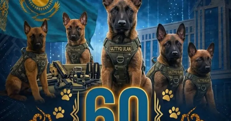  Ұлттық ұланның кинология орталығында соңғы екі жылда 60 күшік өсірілді 