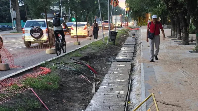 Алматинцы начали новый сбор подписей против бетонных плит на арыках