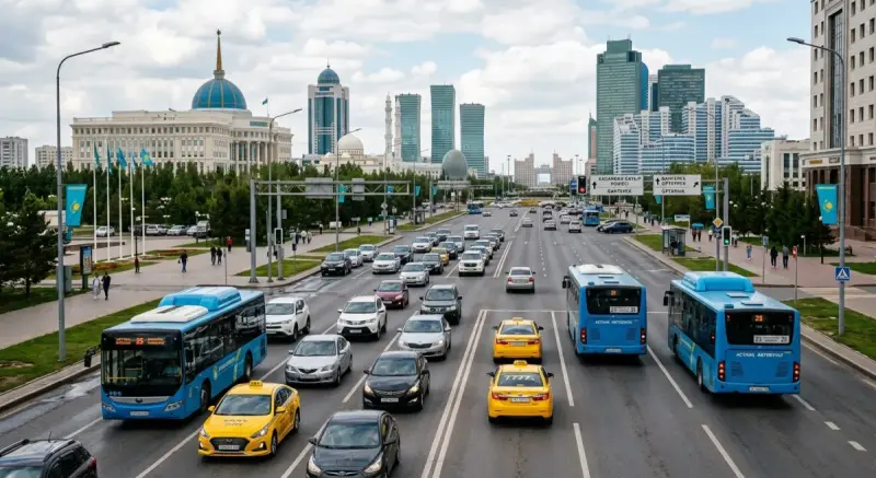 Казахстанцы стали чаще ездить на автобусах и такси