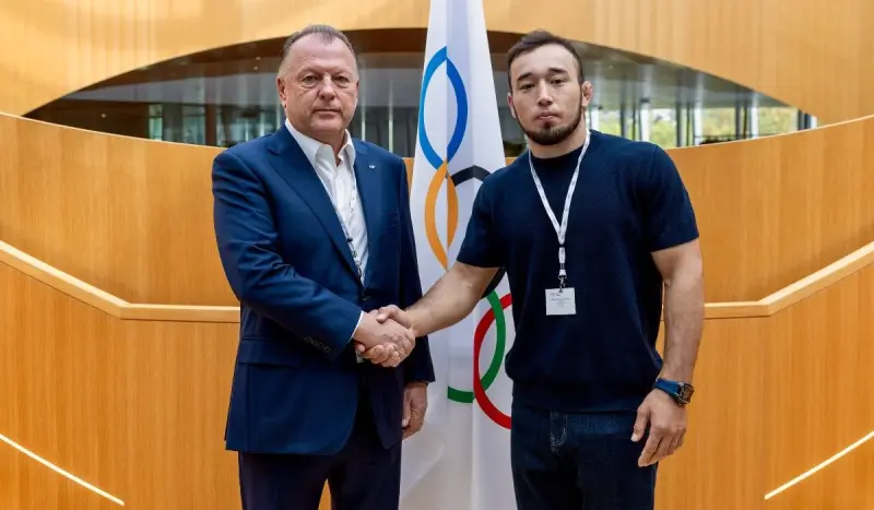 Казахстанский дзюдоист оставил подпись на олимпийской стене