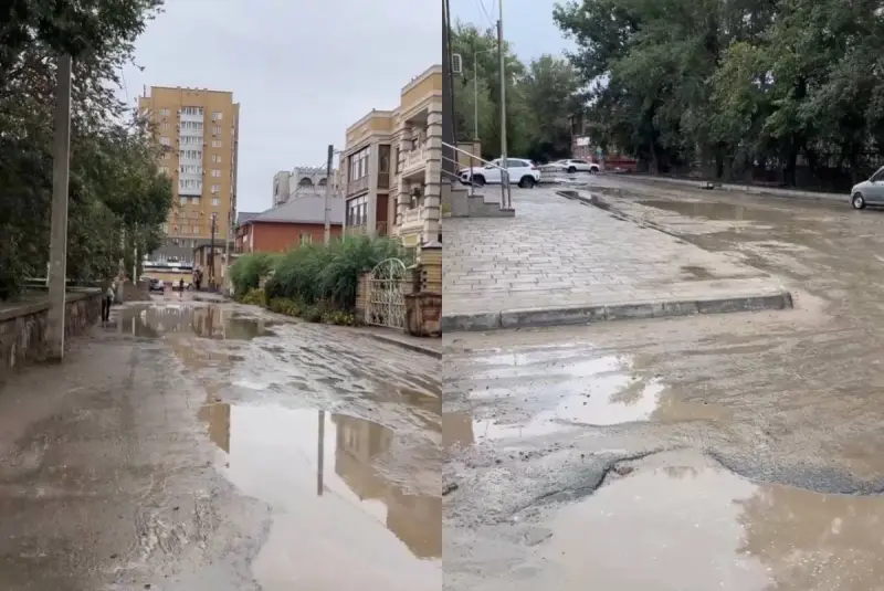«Семей емес, батпақ па?»: қала ортасындағы жолдың сиқы жұртты ашуландырды