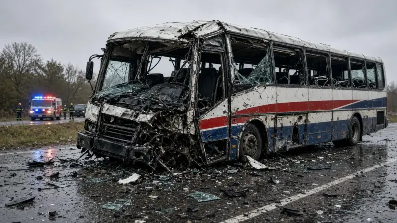 Автобус попал в аварию: погибли не менее 21 человека
