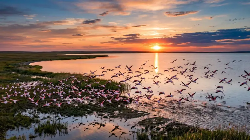 В краю розовых фламинго: в Коргалжыне проходит Flamingo Fest