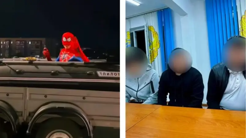«Өрмекші адам» көлік тіркемесінде: Семейде үш адам жазаланды