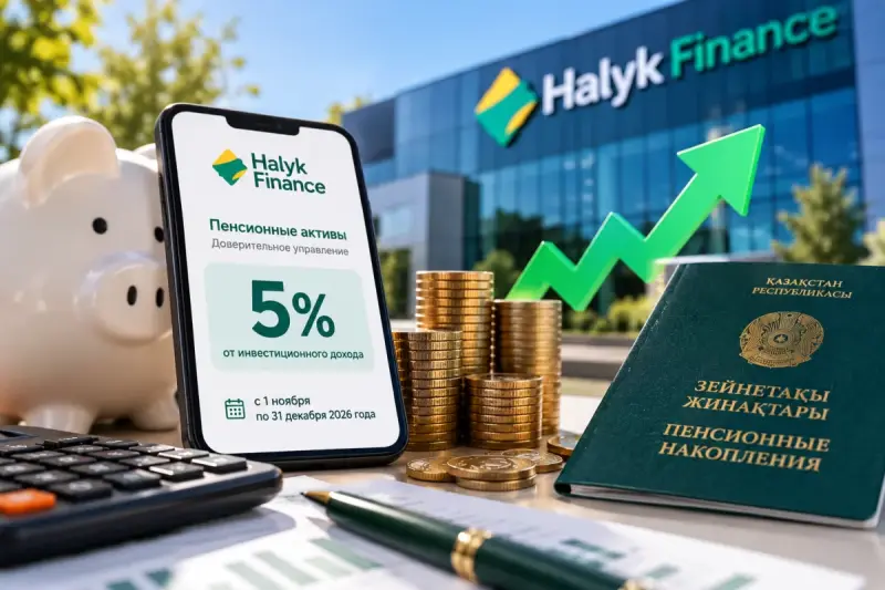 Halyk Finance сохранил комиссию за управление пенсионными накоплениями на уровне 5%