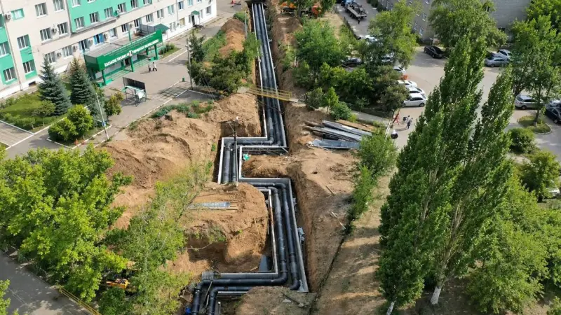 В Уральске заменили 1,82 километра труб на тепломагистрали ТМ-6