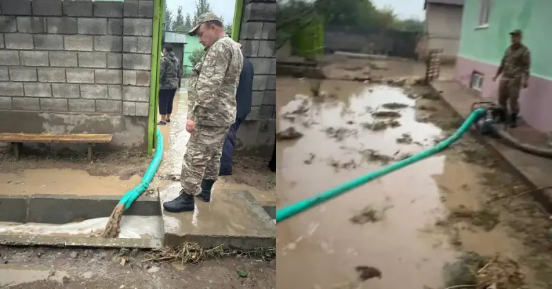  Түркістан облысында жаңбырдан кейін бірқатар елді мекенде сел жүрді 