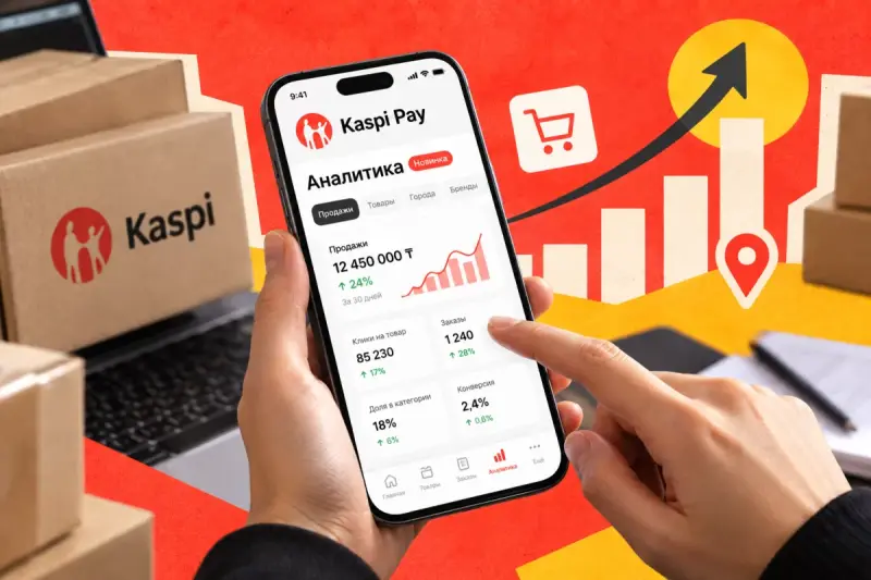Kaspi Pay запустил сервис «Аналитика» для продавцов Kaspi Магазина