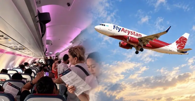 Держали в закрытом самолете при +36: казахстанец подал в суд на FlyArystan