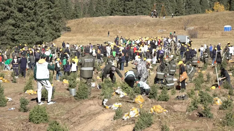 Almaty SuperSki: Көк-Жайлауда ағаш отырғызу акциясы өтті