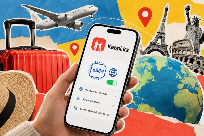 Kaspi.kz запустил eSIM для поездок за границу
