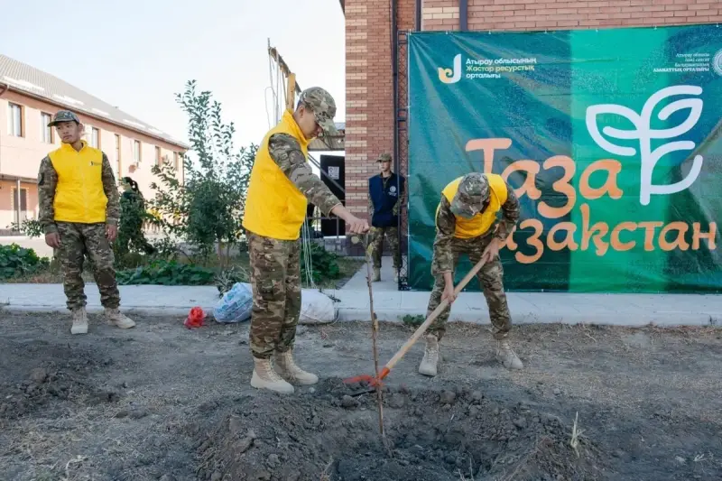 Атырауда волонтерлер 50 жеміс ағашының көшетін отырғызды
