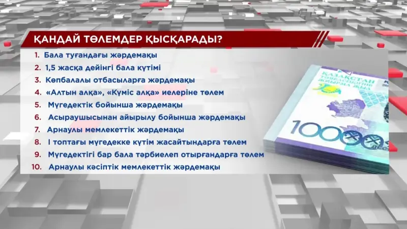 10 түрлі жәрдемақы қысқарады