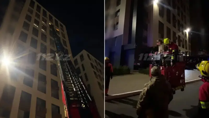 Астанада 15-қабаттан құлап кете жаздаған жұмысшы құтқарылды