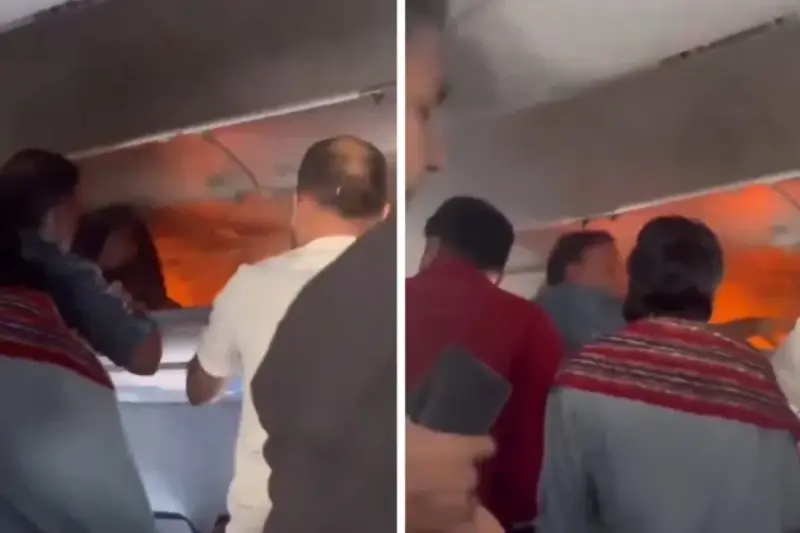Аспанда төтенше жағдай: пауэрбанк өртеніп, ұшақ шұғыл қонуға мәжбүр болды