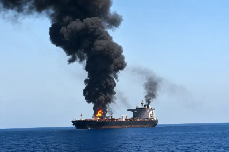 Еще один нефтяной танкер подорвался в Ормузском проливе