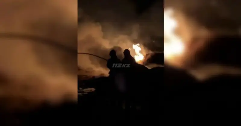  Ұлытау облысында 100 бума шөп өртеніп кетті 