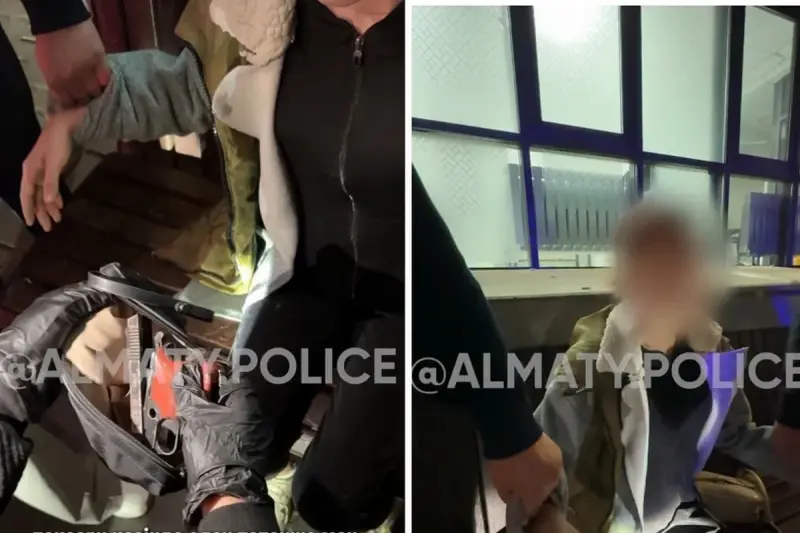 Женщину с пистолетом и патронами задержали в Алматы (ВИДЕО)