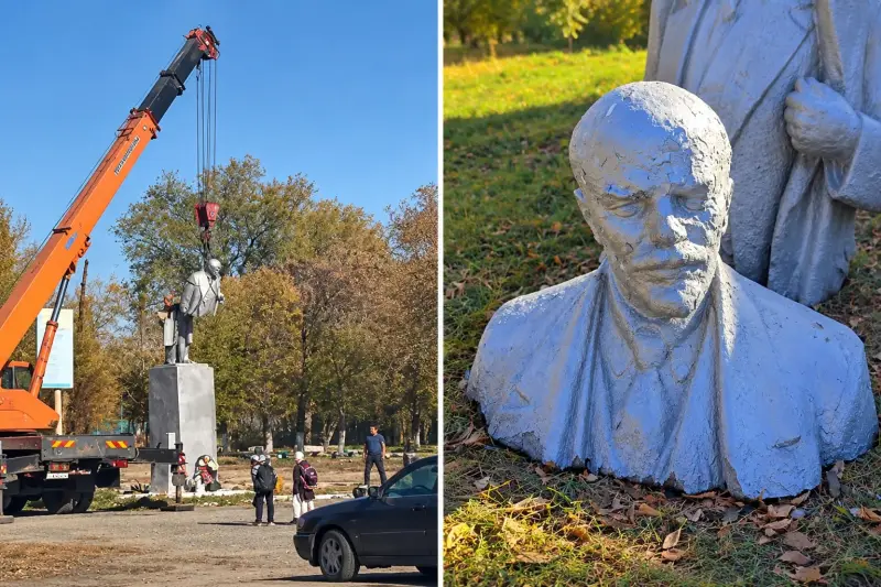 Әулиекөл ауданында Лениннің ескерткіші алынып тасталды
