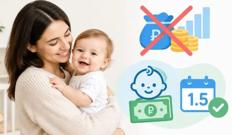 Пособие по уходу за ребенком до 1,5 лет не зависит от доходов семьи – Минтруда