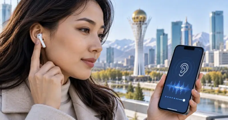 Казахстанцы теперь могут проверять слух через AirPods