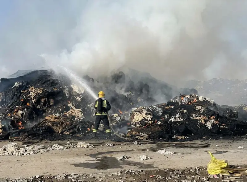 170 тонн хлопка загорелись на заводе в Туркестанской области