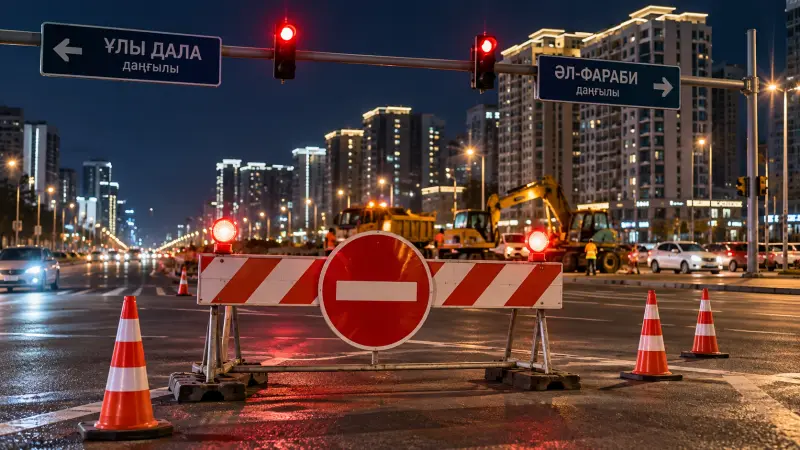 Движение на оживленном перекрестке перекроют в Астане
