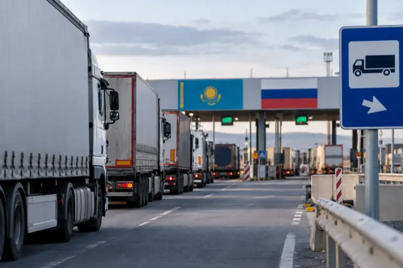 В Казахстане снизился спрос на грузоперевозки с Россией