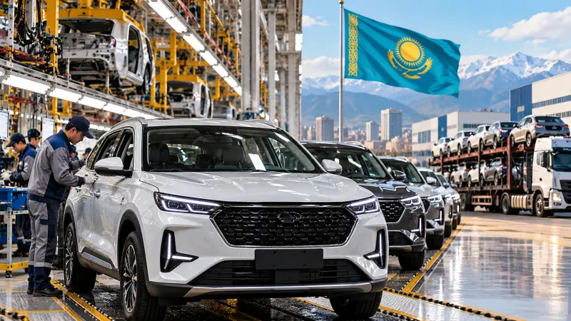 Выпуск легковых автомобилей в Казахстане увеличился на 38% за девять месяцев