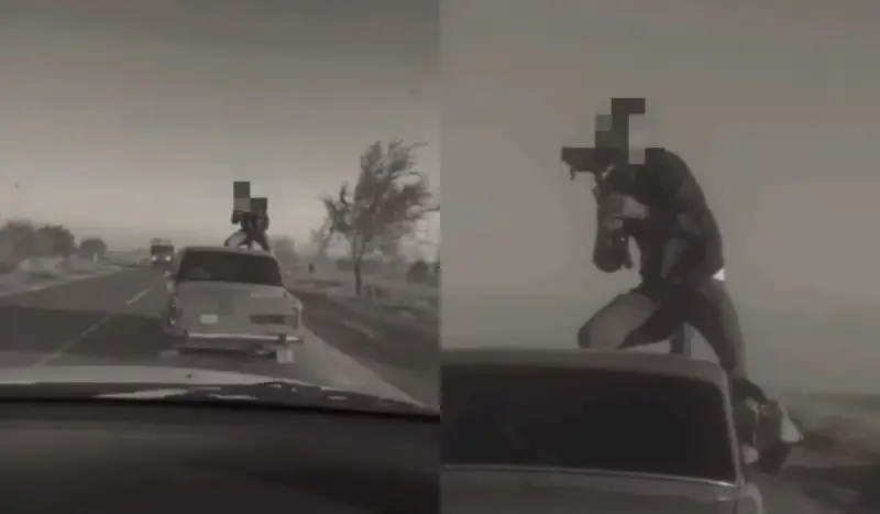 Ради эффектного ролика мужчина забрался на крышу движущегося авто в Туркестанской области (ВИДЕО)