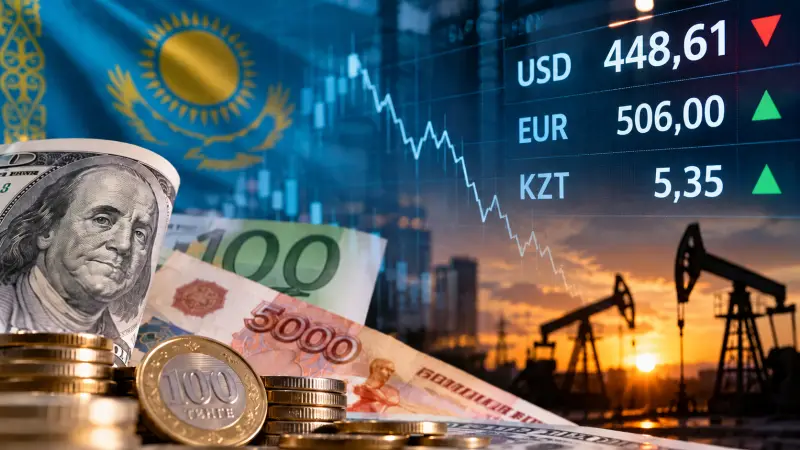 Курс доллара упал до 448,61 тенге: итоги торгов на KASE