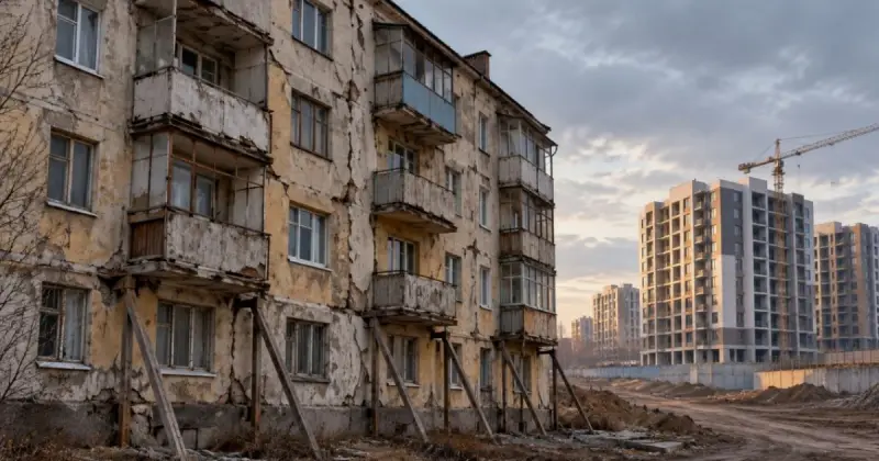   Қауіпті үйлерден көшу жоспары кешеуілдеп тұр   