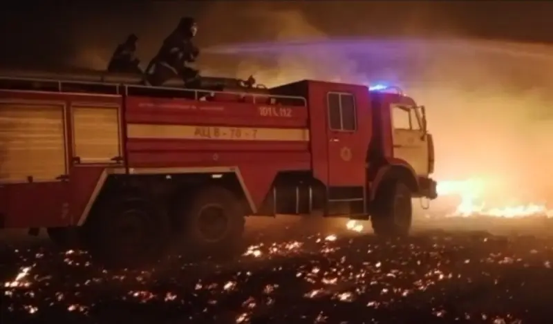 1500 гектаров в огне: разрушительный пожар вспыхнул на востоке Казахстана