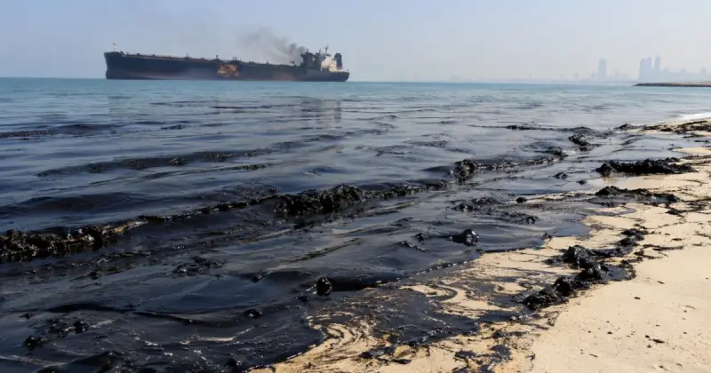 Море почернело: после атаки на танкер нефть достигла пляжей ОАЭ