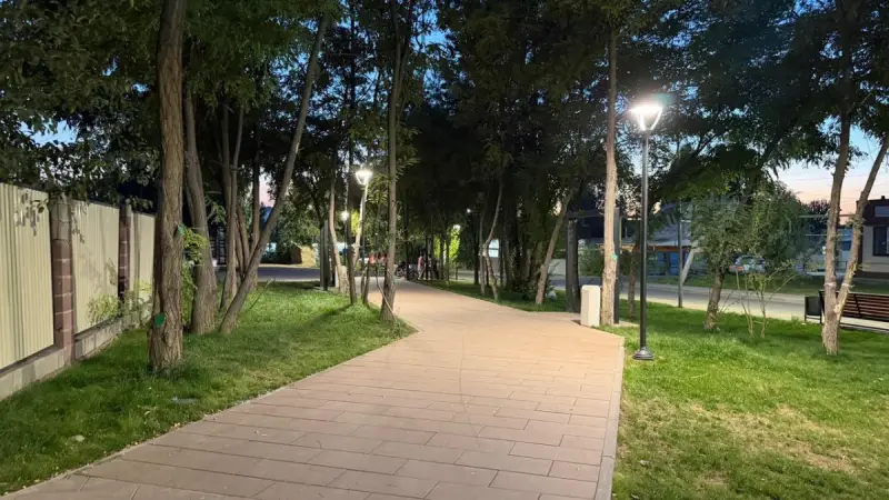 В Алматы в микрорайоне Шанырак-1 открыли новый сквер