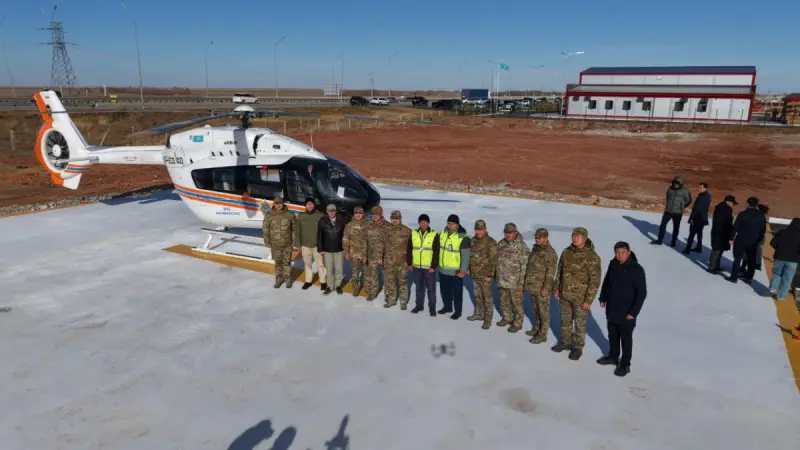 Пожарное депо с вертолётной площадкой открыли в Акмолинской области