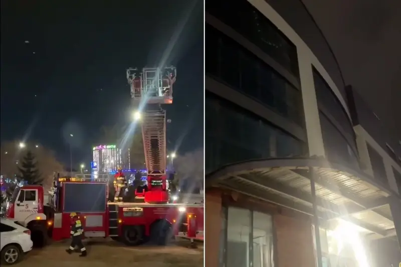 При ночном пожаре в гостинично-банном комплексе Астаны эвакуировали 60 человек