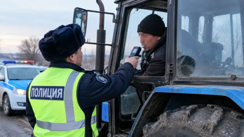 БҚО-да мас күйде трактор айдаған жүргізуші жауапқа тартылды